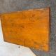 Varnished bistro table, cast iron legs