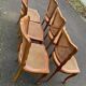 6 Louis XV cane chairs in solid wood from the 1950s
