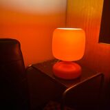 Lampe de bureau vintage en verre opale pour Osvetlovaci Sklo, Tchécoslovaquie