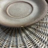 Set of 6 vintage brown saucers