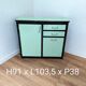 Vintage formica sideboard / kitchen bathroom storage unit