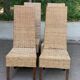 4 dining chairs in natural woven rattan Rotin-Design France