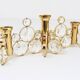 5 Palwa Style Candle Holders by Gaetano Sciolari in Brass and Crystal, 1970s