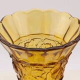 Vintage amber vase Verreries Scailmont