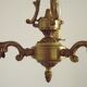 French Art Nouveau Bronze 3 Light Acanthus Detail Cage Candlestick 5476