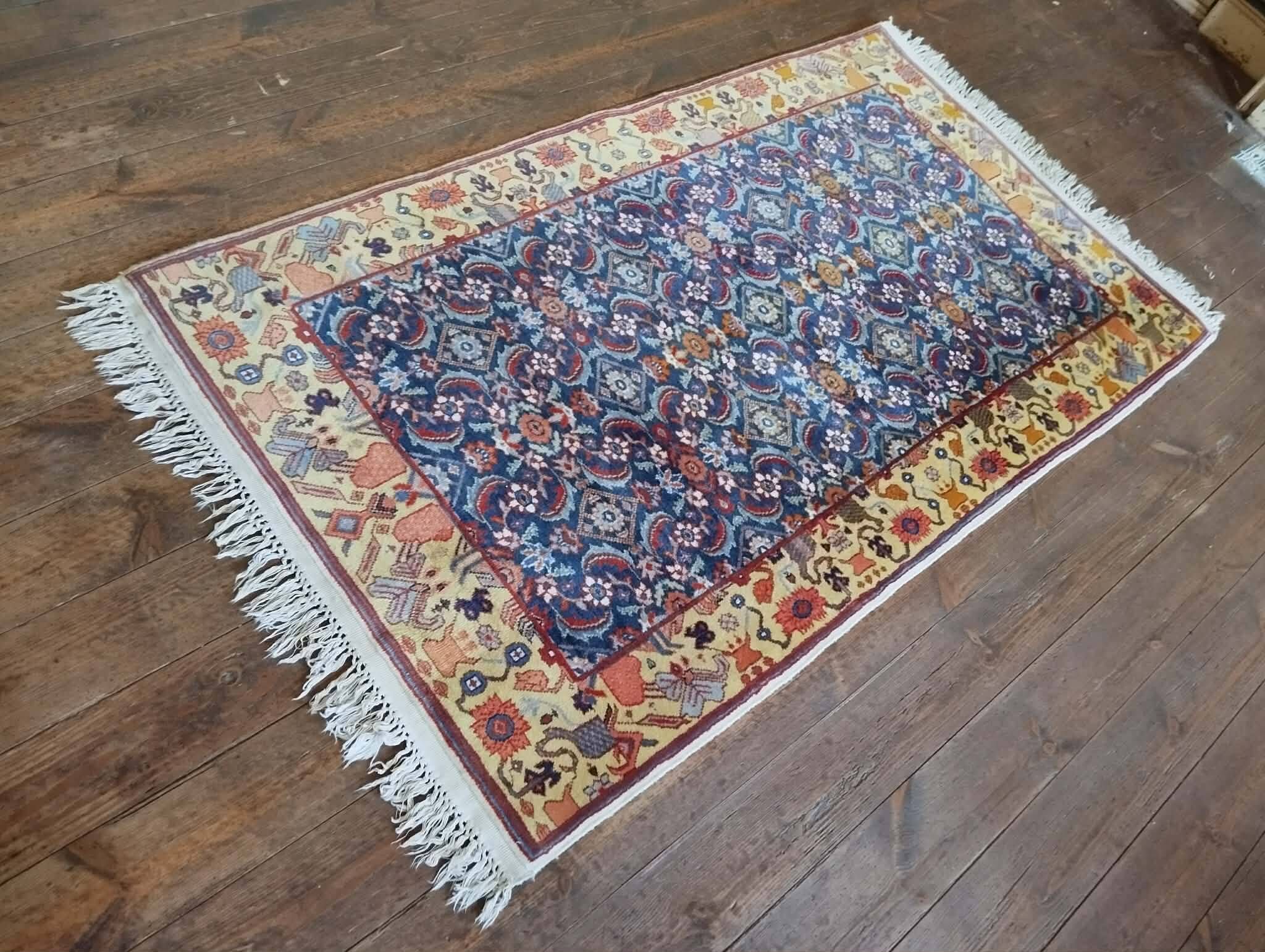 Tapis Indo Herati fait main 157x90cm