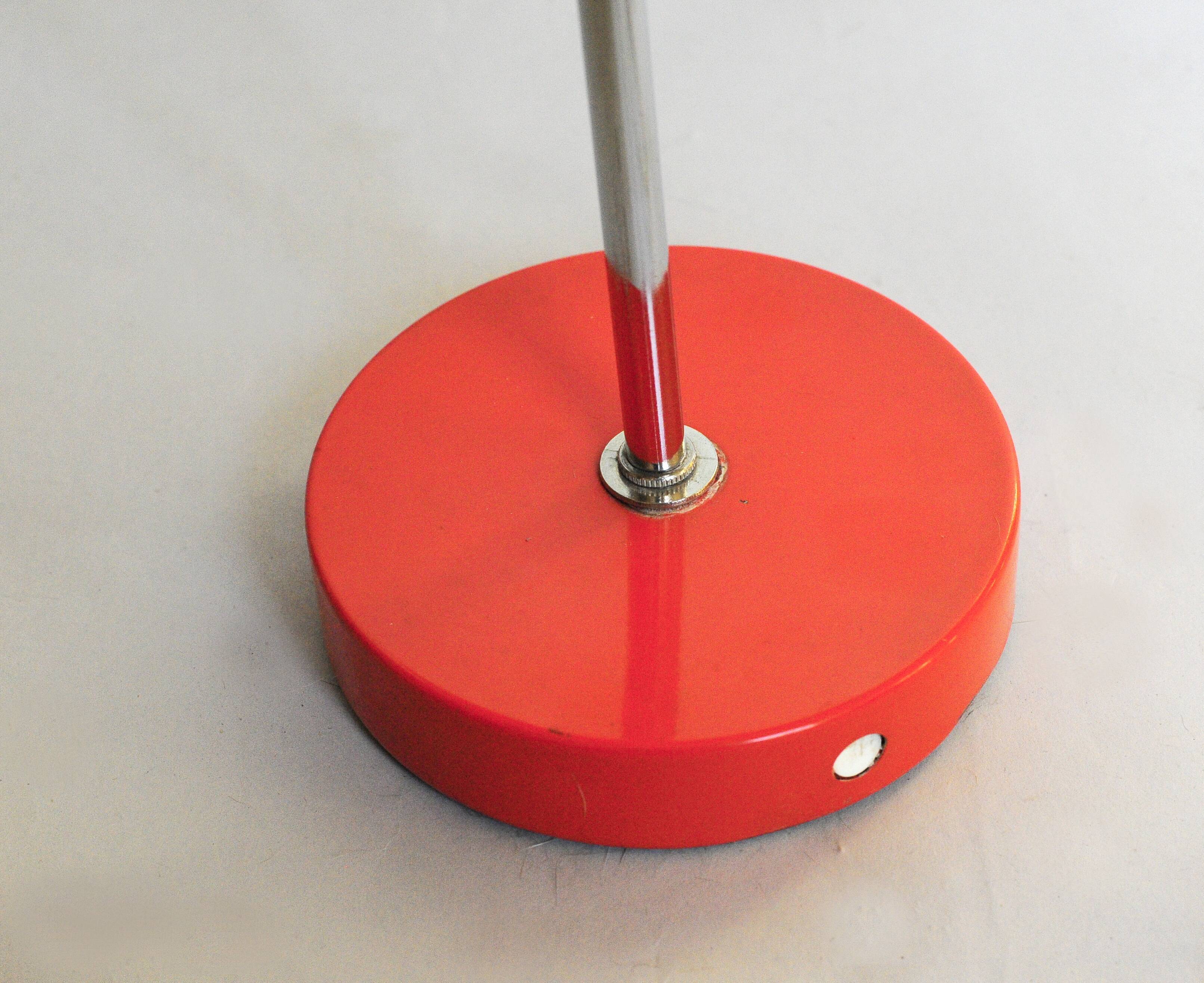 Orange OMI desk lamp dating back to the 1970s