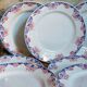 Nine Sarreguemines earthenware dessert plates, Brunoy service, 1940s