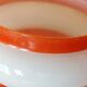 Set de 3 suspensions en opaline orange vintage