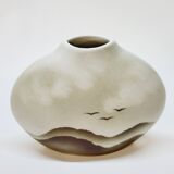 Virebent porcelain lens vase Yves Mohy