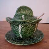 Cabbage soup in green slurry