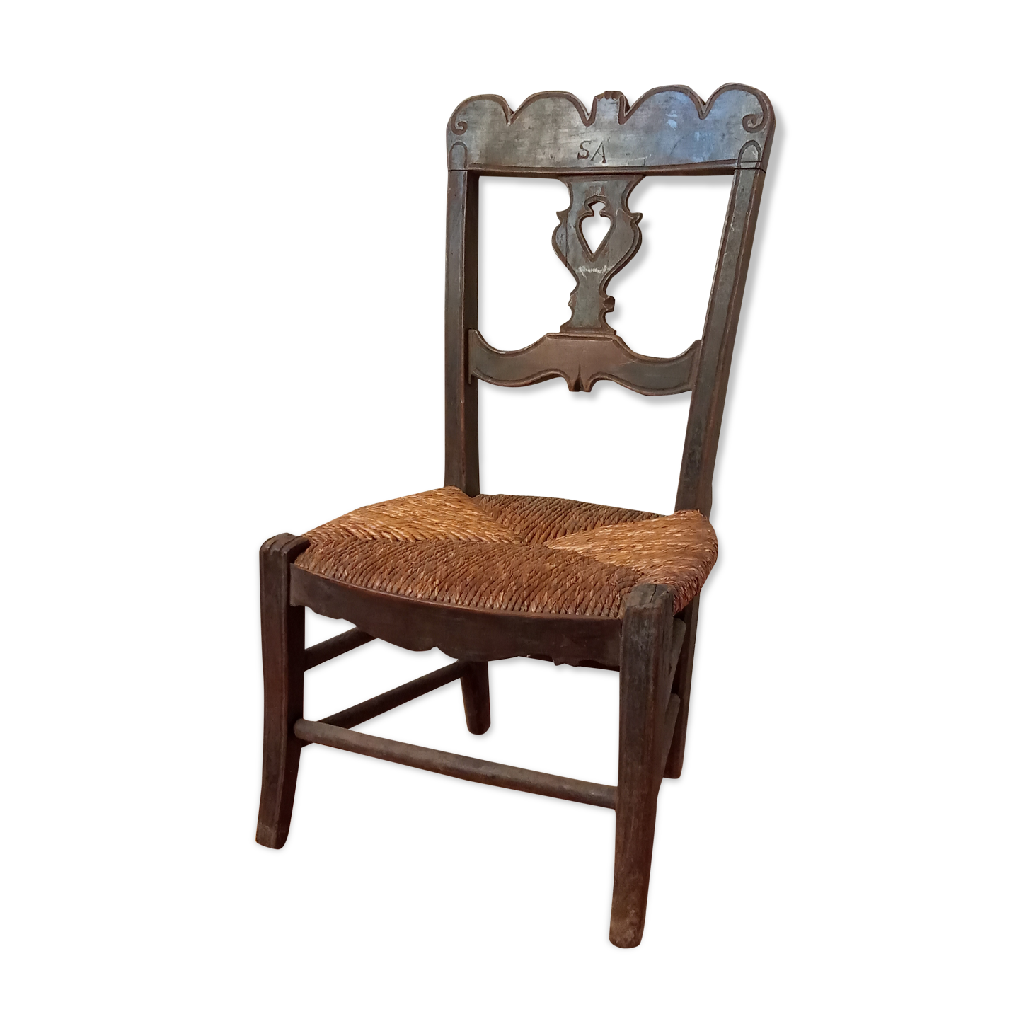 Mulched and sculpted chair, popular art of the 19th century