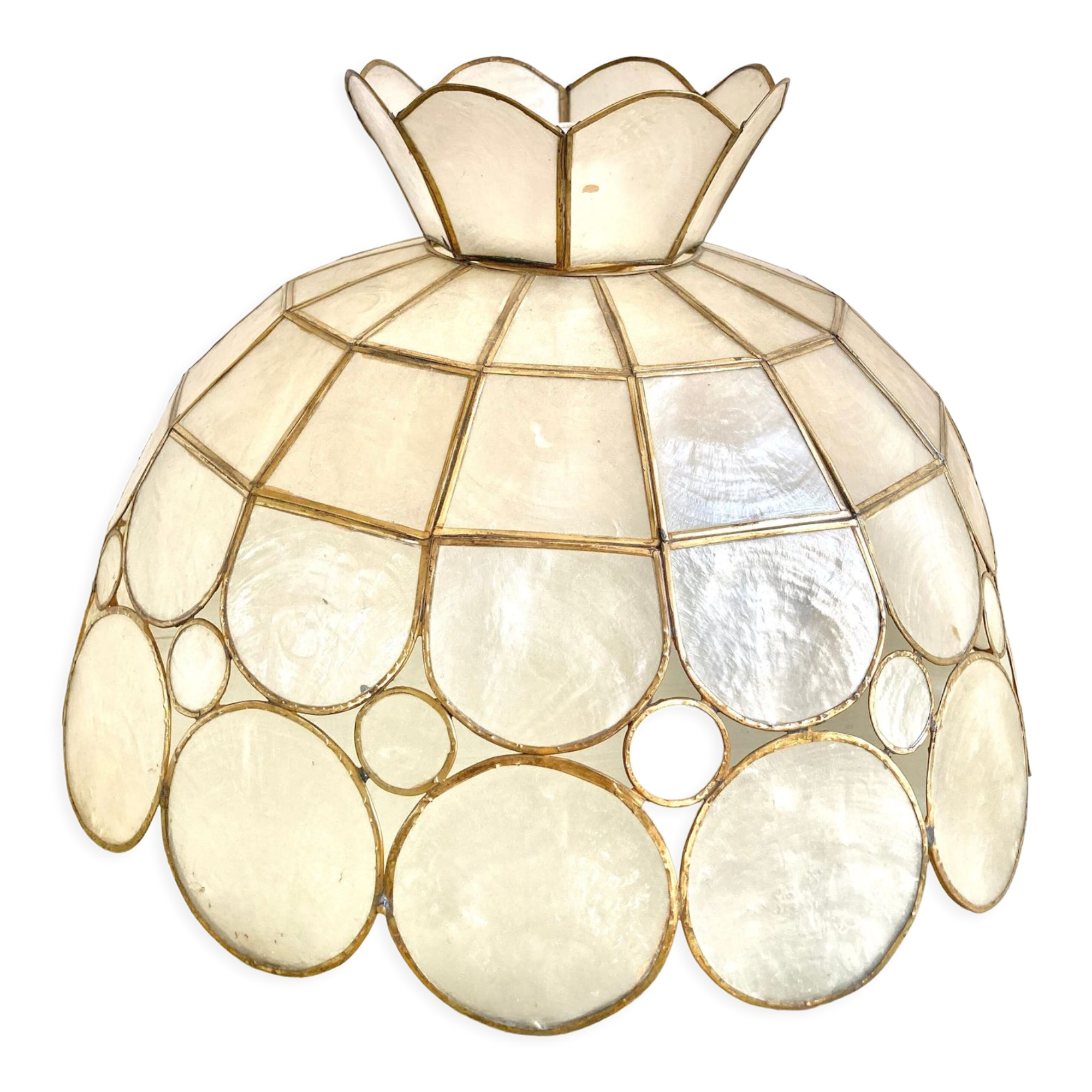 Suspension flower mother-of-pearl brass