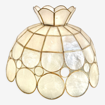 Suspension flower mother-of-pearl brass