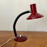 Burgundy red articulated desk lamp