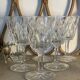 6 stemmed wine glasses in clear glass