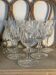 6 stemmed wine glasses in clear glass