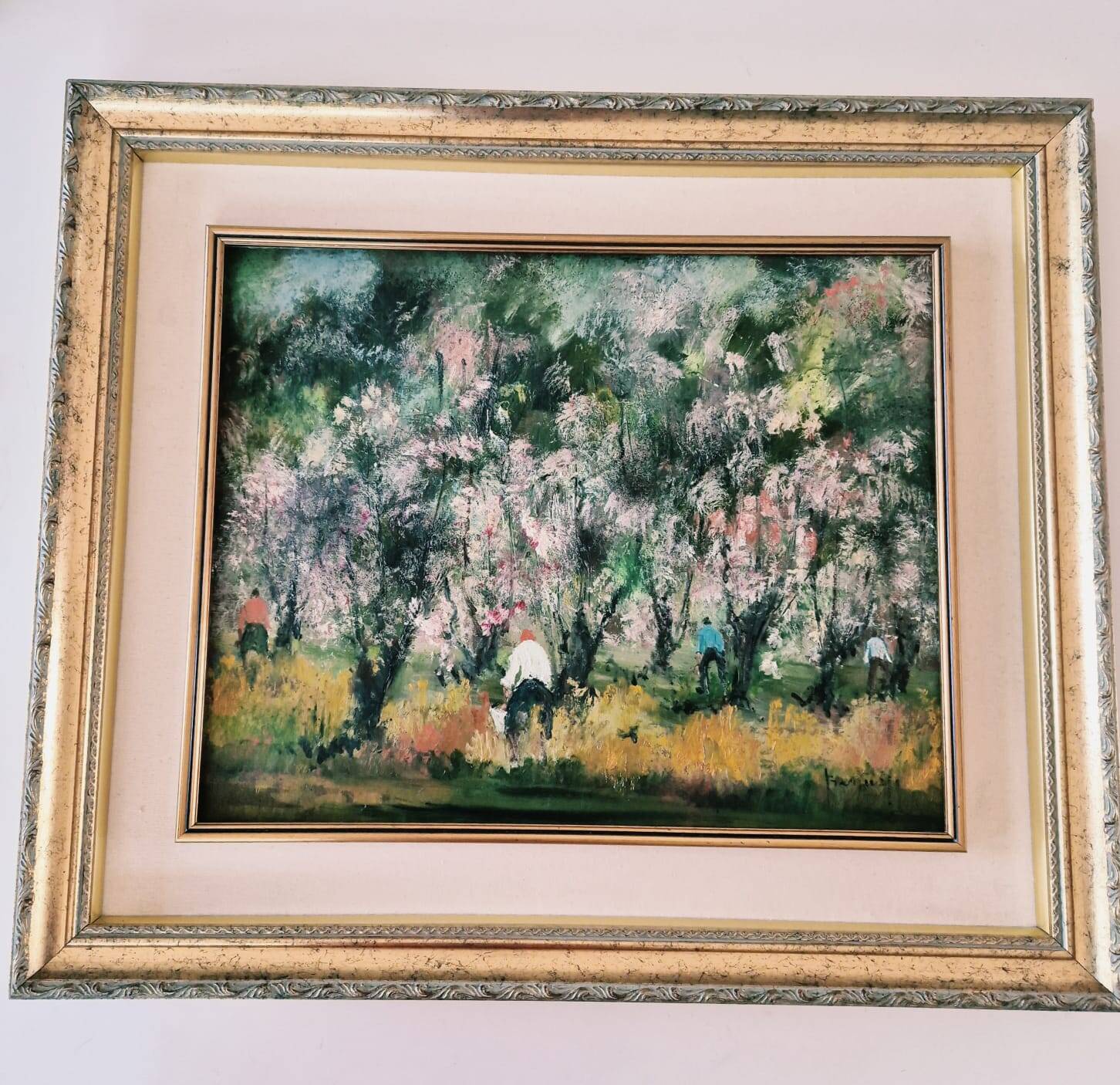 Tableau Huile sur Bois "Primavera" par Guido Bertuzzi - École Milanaise (19