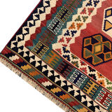 Handwoven persian rug, handwoven wool kilim area rug 123x206cm