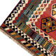Handwoven persian rug, handwoven wool kilim area rug 123x206cm