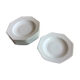 8 assiettes creuses blanches en porcelaine de Limoges