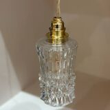 Vintage portable lamp - molded glass