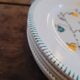 50s floral decorated earthenware dessert plates