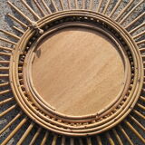 Mirror sun 70s wicker 62cm