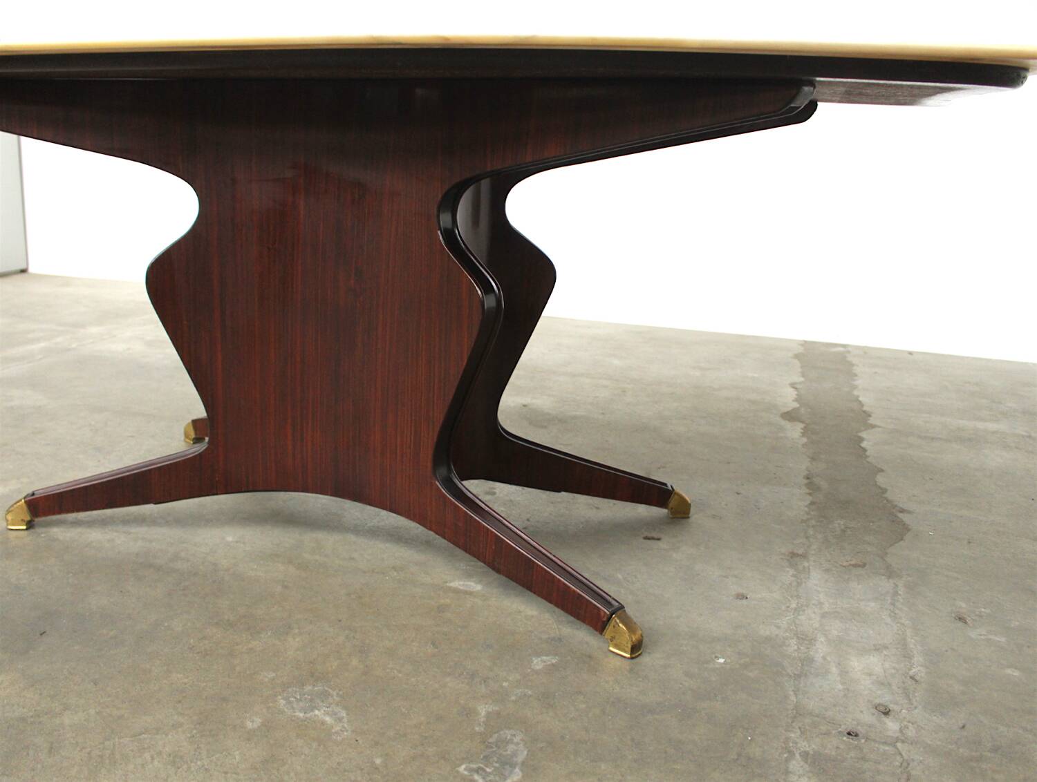 Dining Table by Osvaldo Borsani in mahogany and onyx top
