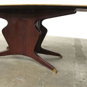 Table à manger par Osvaldo Borsani en acajou et plateau en onyx