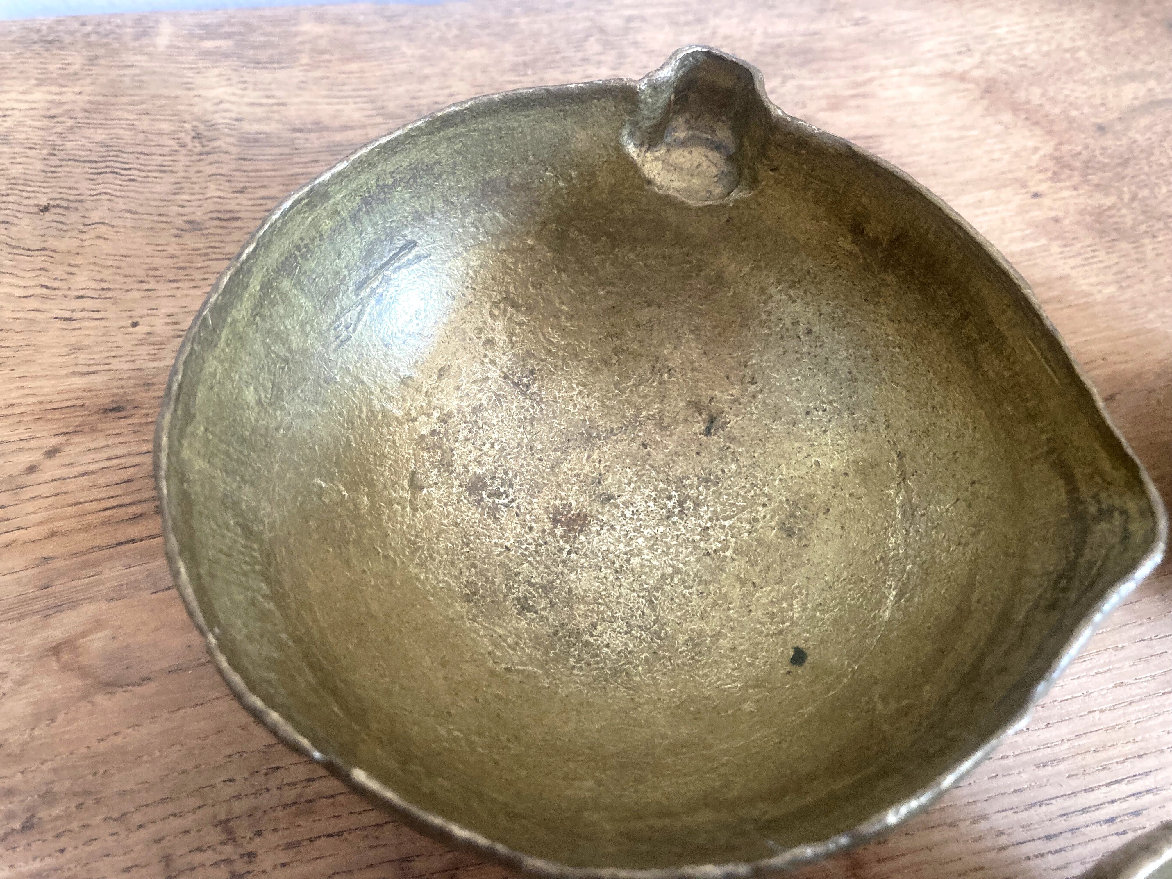 Empty bronze pocket or cup - old foundry ladle head