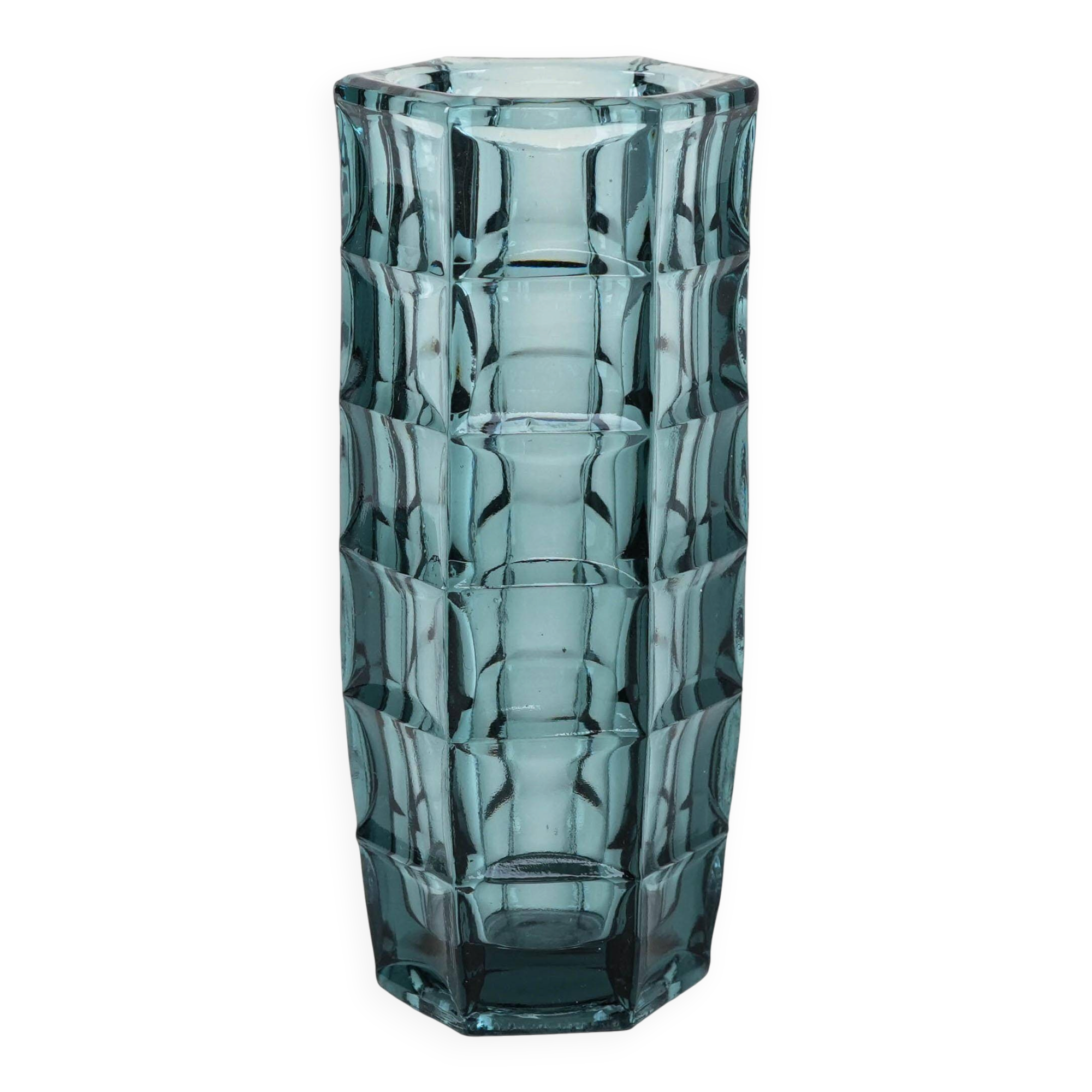 Glass vase, Polish design, 1971, designer: Bogdan Kupczyk