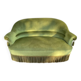 Green velvet toad sofa