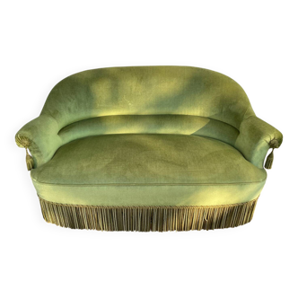 Green velvet toad sofa