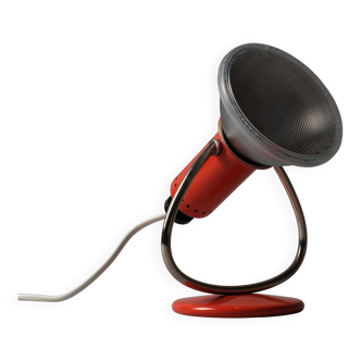 Lampe de bureau Luma Type 53, métal orange, bras chromé, Suède, années 1970