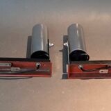 Pair of modernist chrome wall lights 1960.
