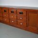 large vintage french oak haberdashery cabinet or shop counter, 1950s