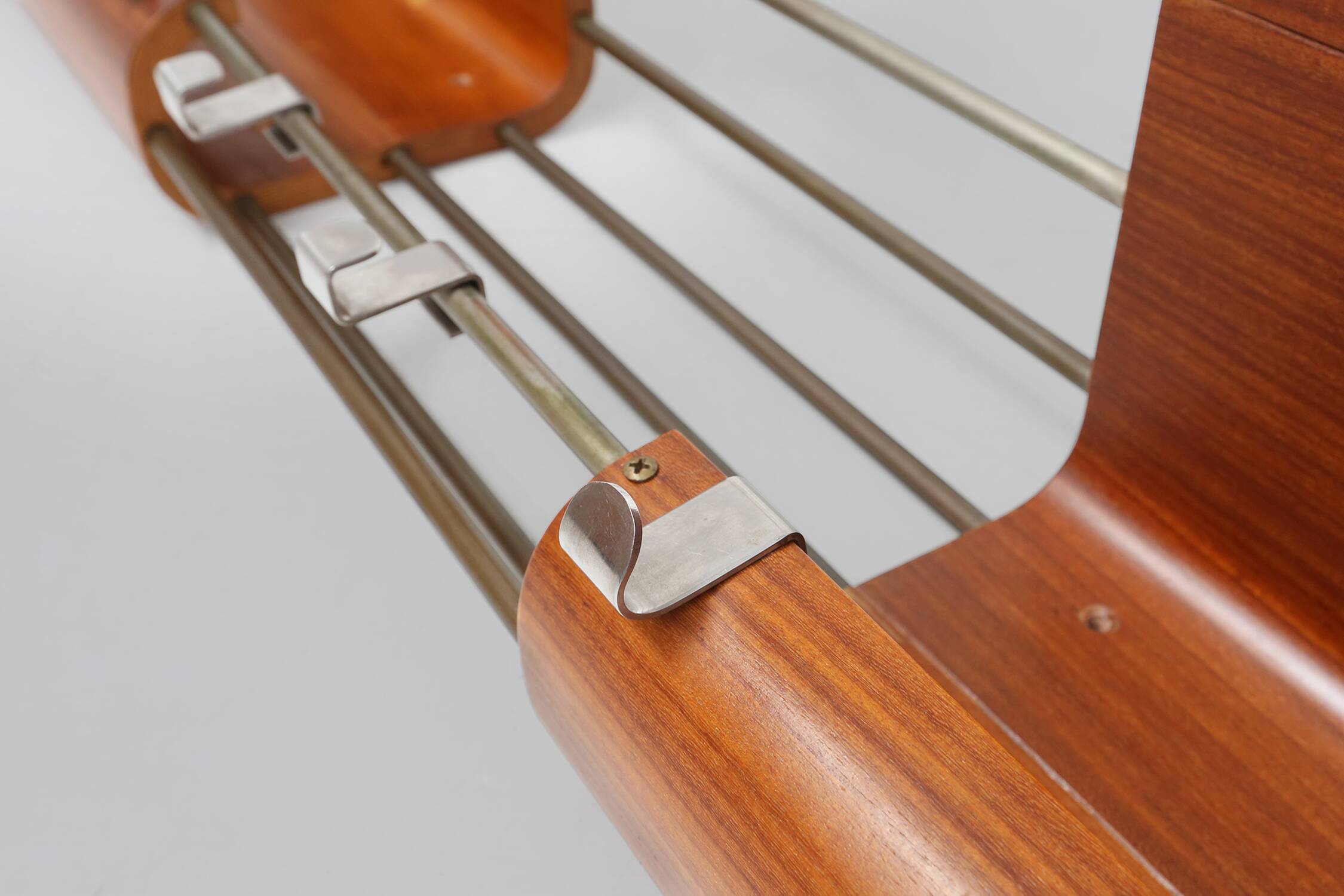 Mid-century coatrack by De Coene in bent plywood, Belgium 1960