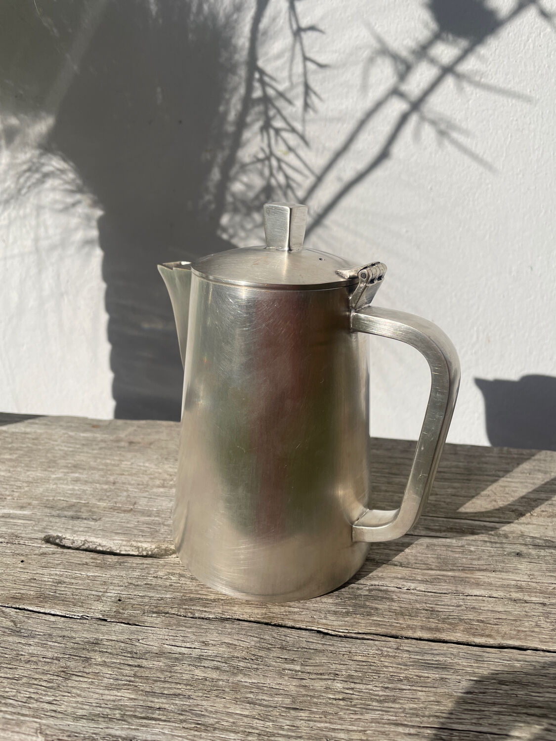 Art Deco silver-plated metal teapot