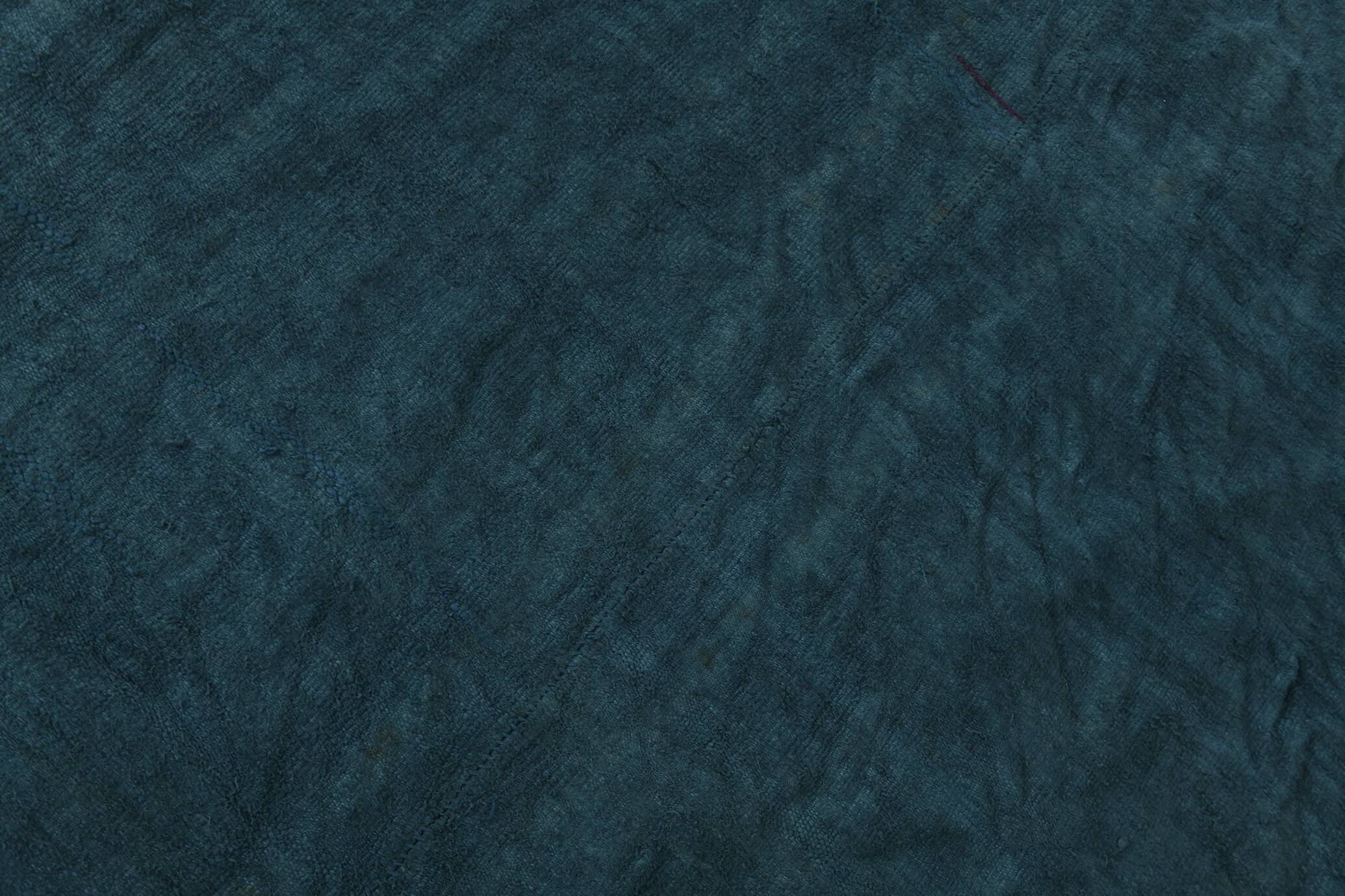 5x8 Midnight Blue Anatolian Turkish Kilim Rug, 157x230 Cm