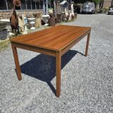 Vintage rectangular extendable teak table from the 60s