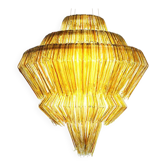 Chandelier contemporain Jacopo Foggini Mod Brilli en méthacrylate doré italien