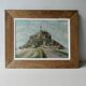 Oil painting on cardboard, Mont Saint Michel 1940s