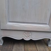 1-door sideboard in gray patinated wood