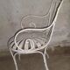 Fauteuil de jardin fer forgé à lames flexibles rivetées début XXè