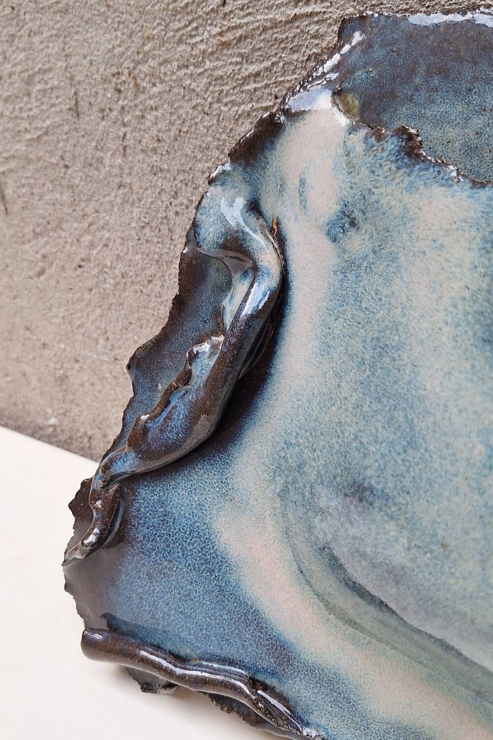 Ceramic wall vase by Nadia and Alain Pinel