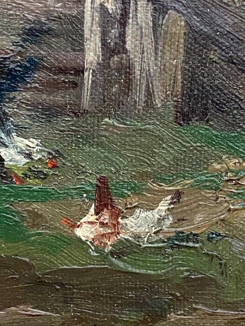 Painting signed henri caron