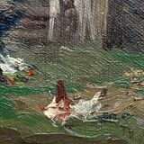 Painting signed henri caron