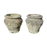 Pair of Medici pot caches in reconstituted stone