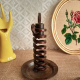 Spiral cellar rat candle holder - vintage